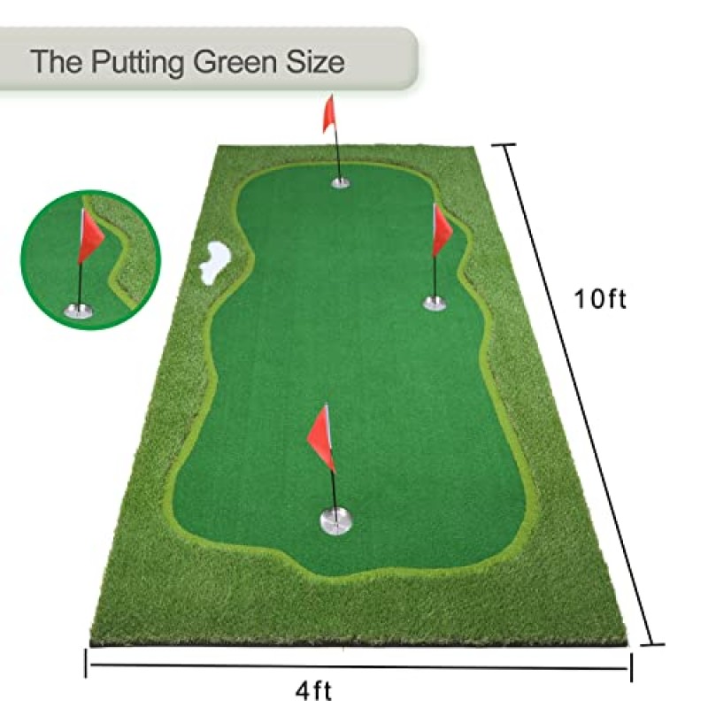 골프 퍼팅 그린, 연습 퍼팅 그린 매트, 실내 실외용 대형 전문 골프 훈련 매트...