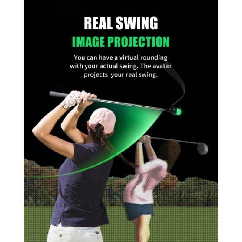 SMARTGOLF AI-X 골프 시뮬레이터 | 중급 및 고급 골퍼를 위한 골프 스윙 트레이너 | 스윙 속도 및 스윙 정확도 분석 | 일체 포함. 보컬 가이드 코칭 | Bluetooth를 통한 분석기 앱