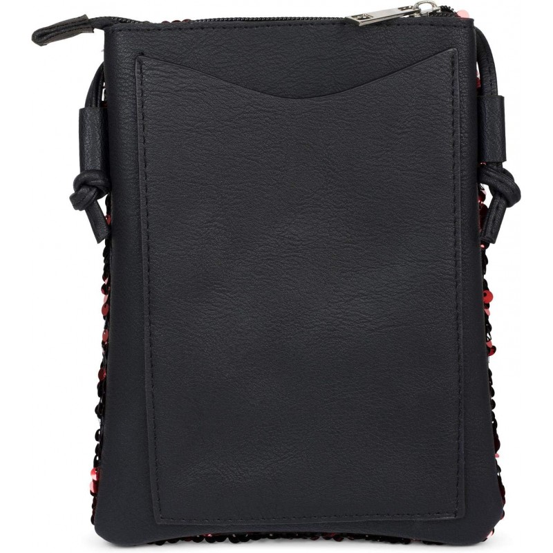 stylebreaker 숄더백 여성용 핸드백 리버시블 스팽글 포함 02012240, 블랙/레드