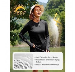 CRZ YOGA Womens UPF 50+ 자외선 차단 긴 소매 운동 셔츠 엄지 구멍이 있는 빠른 건조 야외 하이킹 런닝 탑