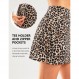 SANTINY 16 "골프 Skorts 스커트 여성용 지퍼 포켓 여성용 하이 웨이스트 테니스 스커트 Athletic Skort