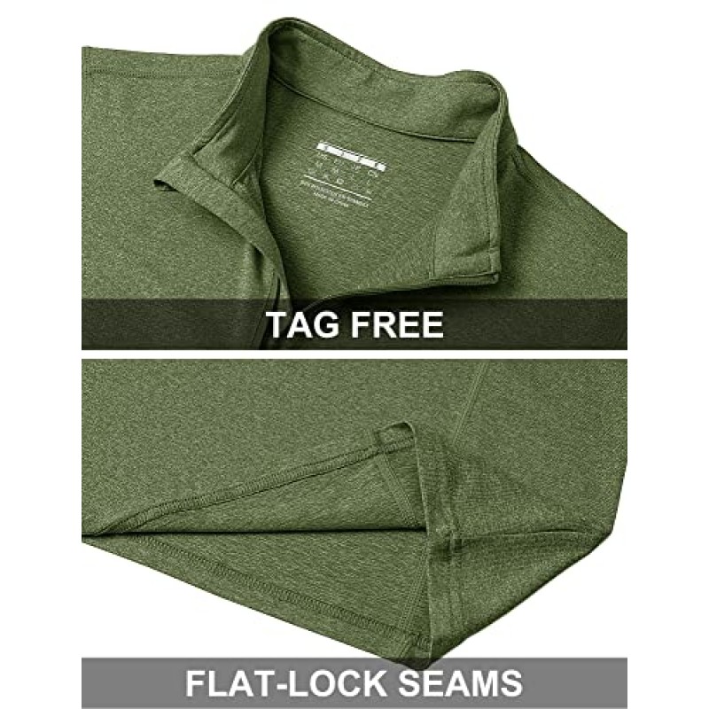 MAGCOMSEN 여성용 1/4 지퍼 풀오버 ​​UPF 50+ 긴 소매 셔츠 빠른 건조 경량 하이킹 운동 운동 셔츠 래쉬 가드