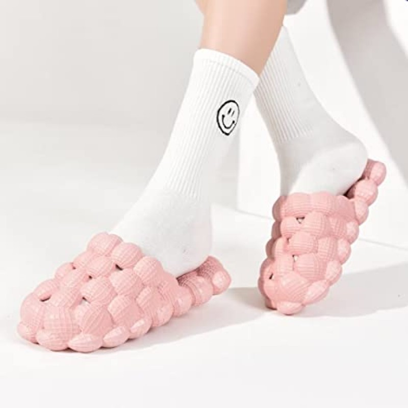 어린이를 위한 Cheval 남녀공용 버블 슬라이드, 마사지 골프 공 신발 슬라이드, 스파, 침실, 체육관, 샤워, 해변, 목욕을 위한 재미있는 열매 버블 슬리퍼