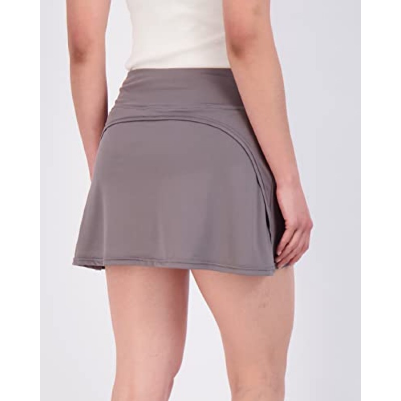 Real Essentials 4 팩: 여성용 액티브 Skort 가볍고 편안하고 통기성이 뛰어난 테니스 골프 스커트(플러스 사이즈로 구매 가능)