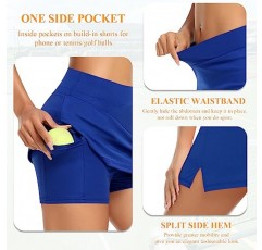 여성용 테니스 스커트 운동용 골프 Skorts 운동 스포츠 러닝 반바지 포켓 Activewear 캐주얼 미니 스커트