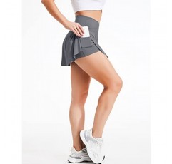 STARBILD 여성용 테니스 스커트 포켓 포함 반바지 운동 골프 Skorts Activewear 러닝 운동 스포츠 스커트
