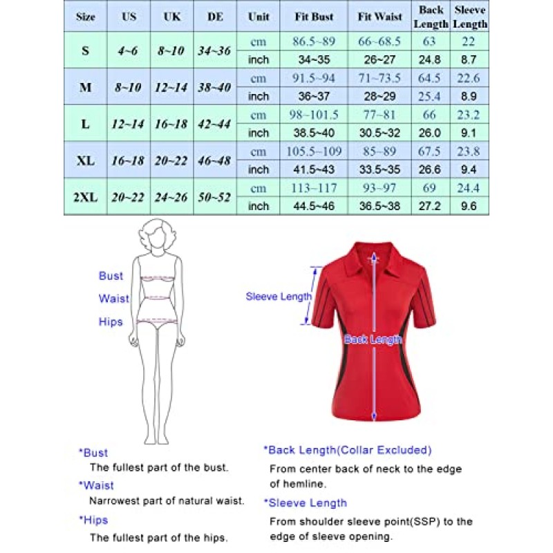 JACK SMITH 여성용 골프 폴로 셔츠 지퍼가 달린 반소매 드라이핏 테니스 셔츠 Activewear 폴로 S-XXL