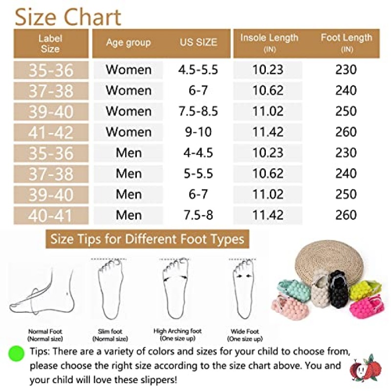 어린이를위한 Jaeynow 버블 슬라이드, 소녀 소년 골프 공 슬라이드, 재미있는 Diy 열매 마사지 유아 샌들 실내 실외 미끄럼 방지 두꺼운 단독 수영장 해변 슬라이드를위한 조정 가능한 탄성 밴드 어린이 슬리퍼