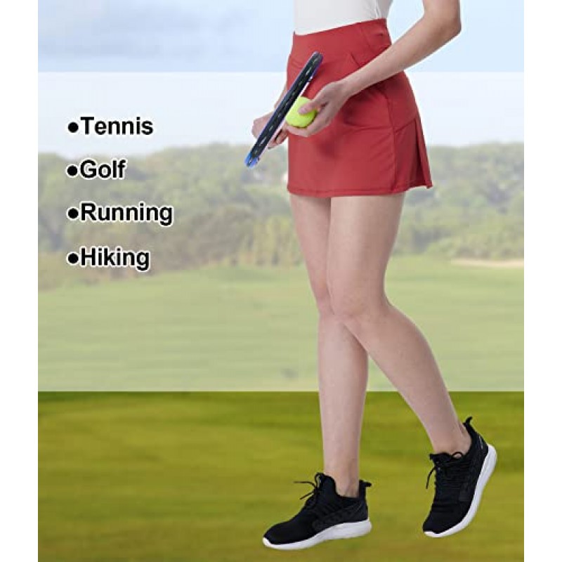 Cityoung 여성용 액티브 골프 Skort with Pockets 운동 달리기 테니스 운동 스포츠 스커트