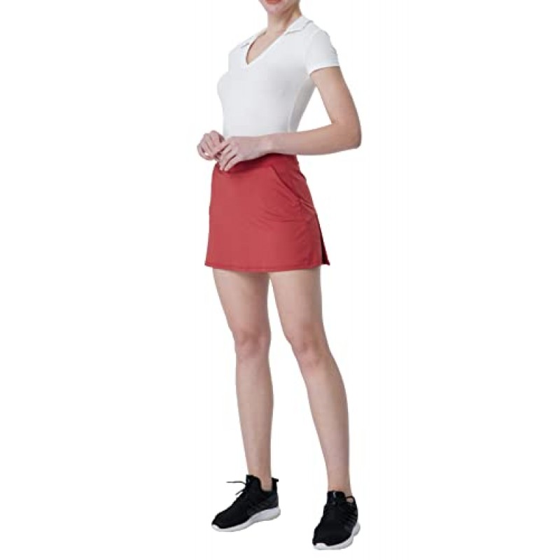 Cityoung 여성용 액티브 골프 Skort with Pockets 운동 달리기 테니스 운동 스포츠 스커트