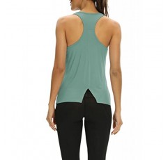 Mippo Womens Racerback 운동 탱크 탑 스쿠프 넥 운동 테니스 체육관 셔츠
