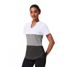 COOrun Womens Workout Tops 반소매 V 넥 모이스처 위킹 셔츠 요가 탑 골프 운동 러닝 캐주얼 티셔츠 __