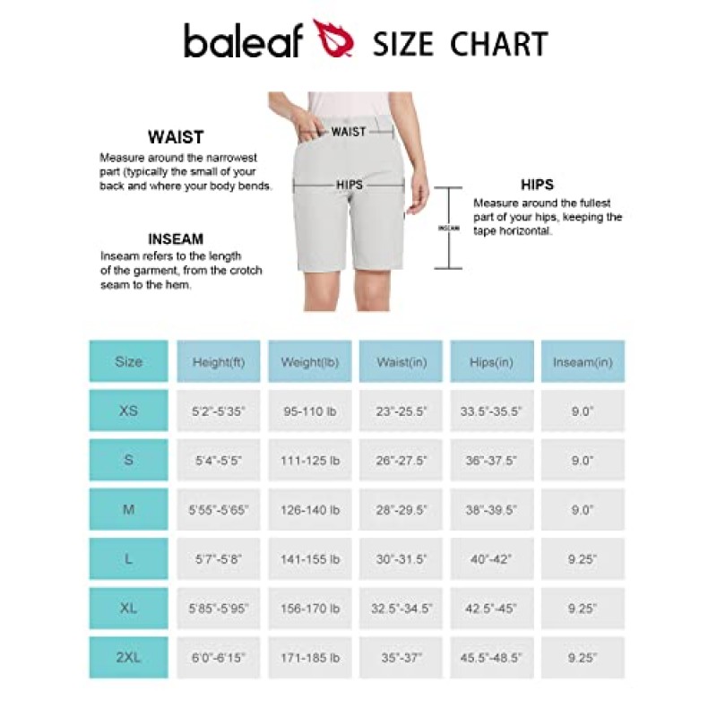 BALEAF 여성용 골프 반바지 9