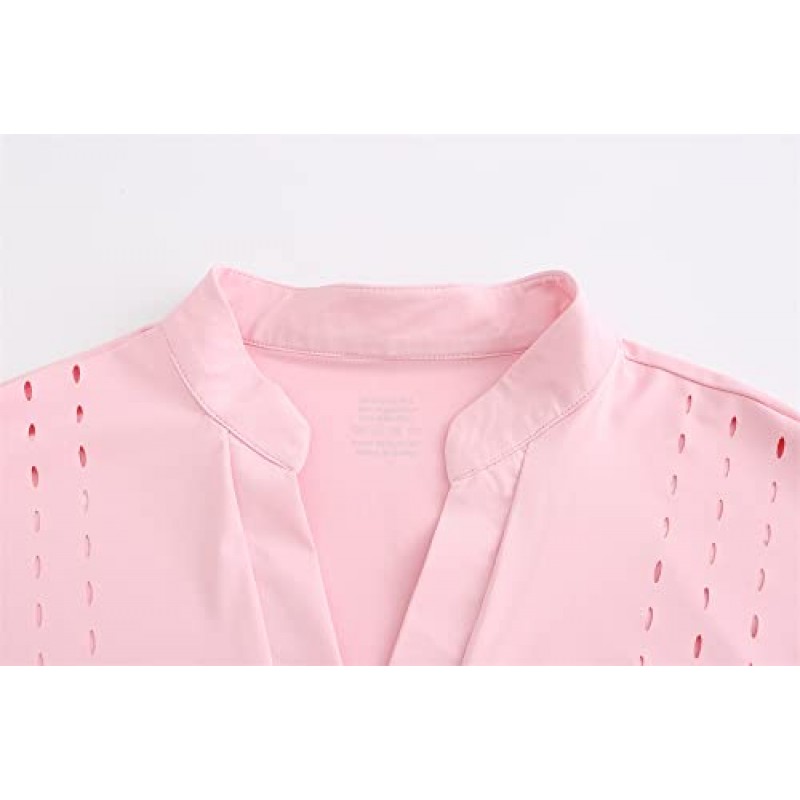 DOTIN Womens 2 팩 골프 폴로 셔츠 반소매 V 넥 칼라 퀵 드라이 테니스 스포츠 셔츠 운동 탑