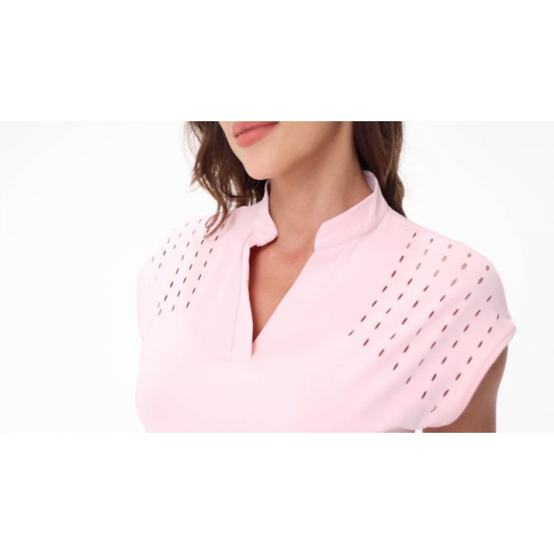 DOTIN Womens 2 팩 골프 폴로 셔츠 반소매 V 넥 칼라 퀵 드라이 테니스 스포츠 셔츠 운동 탑