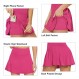 Zando 테니스 스커트 여성용 포켓 하이 웨이스트 골프 스커트 미니 스커트 Pleated Athletic Skorts 스커트 여성용