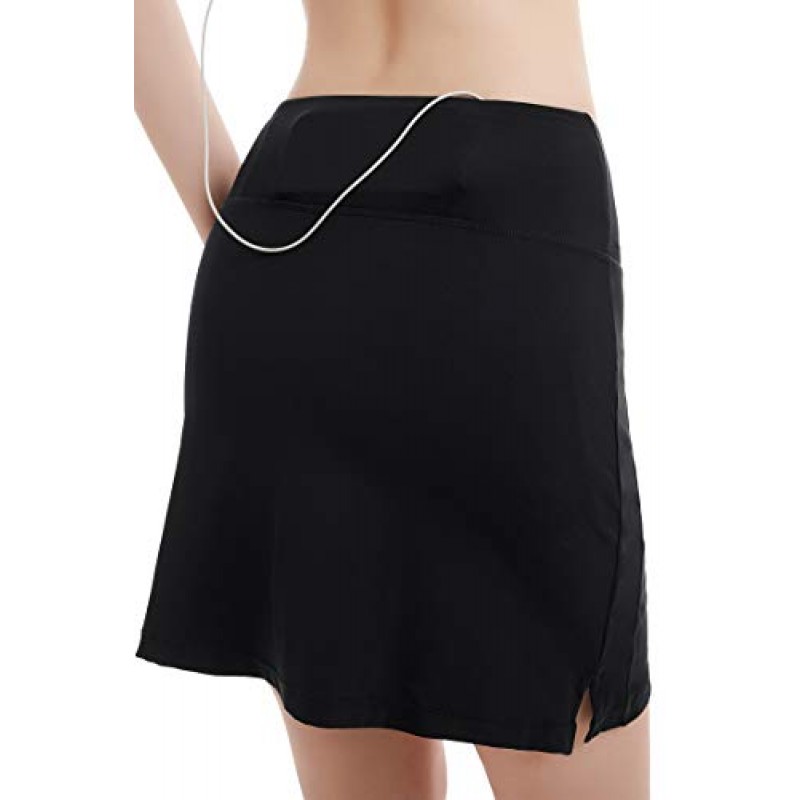 여성용 활동적 운동 스커트 스포츠 골프 테니스 러닝 포켓 Skort