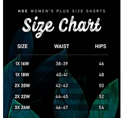 HDE 여성용 플러스 사이즈 Skort 스커트와 자전거 반바지 액티브 골프 수영 스커트 포켓