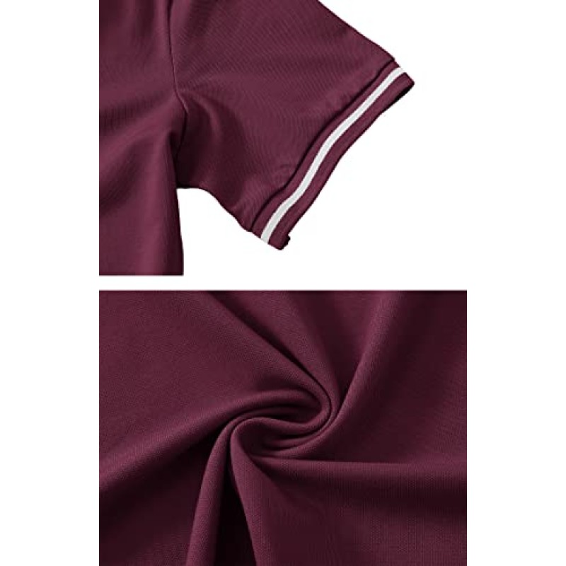 YSENTO 여성 테니스 드레스 폴로 셔츠 반팔 UPF 50+ Activewear 운동 골프 드레스