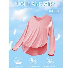 여성용 G4Free 긴 소매 운동 탑 경량 운동 러닝 셔츠 UPF 50+ UV Protection Sun Shirts