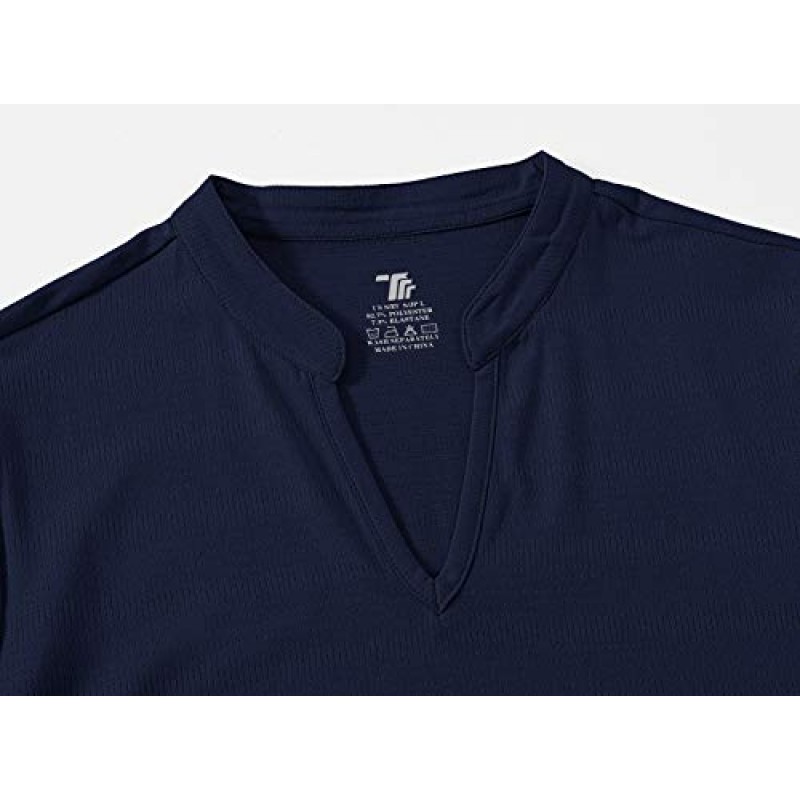 BASUDAM 여성용 골프 폴로 셔츠 v 넥 반팔 칼라리스 테니스 러닝 티셔츠 Quick Dry