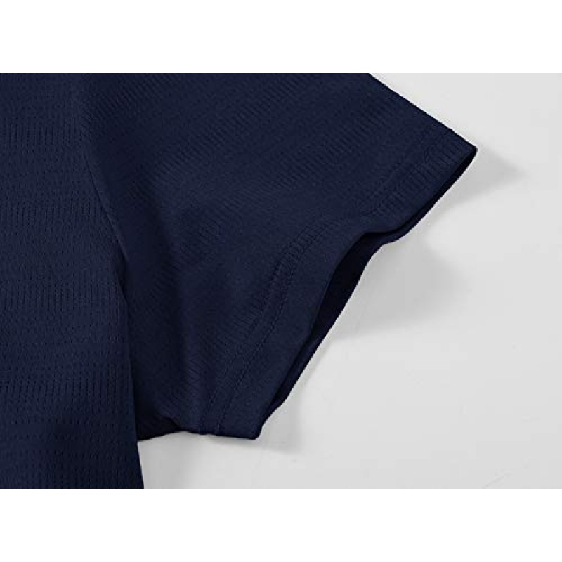 BASUDAM 여성용 골프 폴로 셔츠 v 넥 반팔 칼라리스 테니스 러닝 티셔츠 Quick Dry