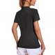 COOrun Womens Workout Tops 반소매 V 넥 모이스처 위킹 셔츠 요가 탑 골프 운동 러닝 캐주얼 티셔츠 __