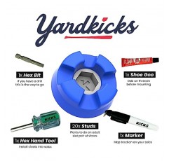 Yardkicks 야구 소프트볼 DIY 트랙션 키트 - 운동화를 클리트로 변환, 볼 플레이어를 위한 선물 - 남성 및 여성 맞춤형 클리트 제작 키트 - 야구 및 소프트볼용 - 20개 스터드
