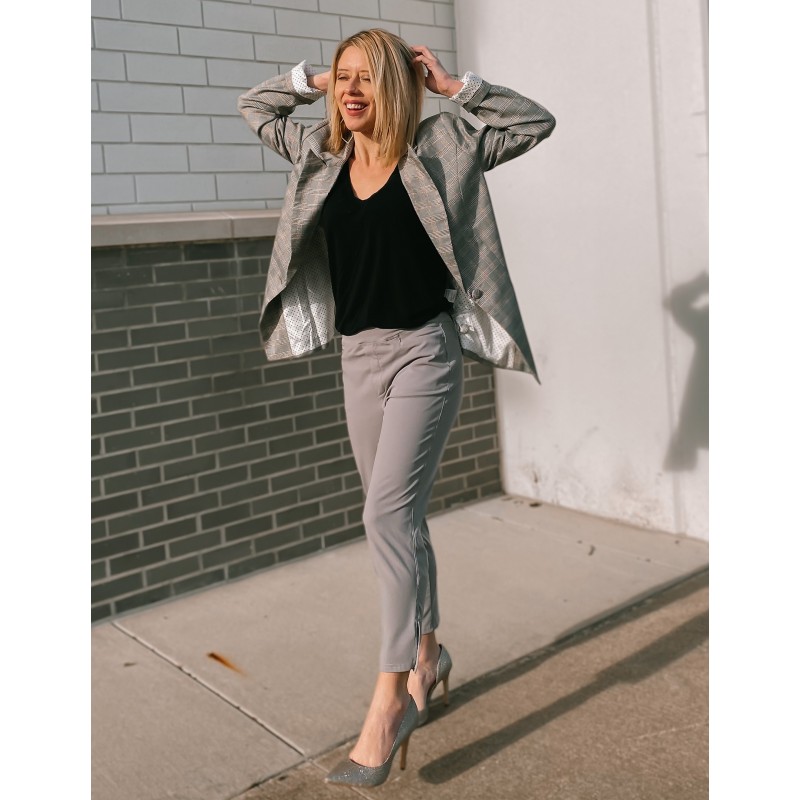 KOJOOIN 여성용 골프 바지 비즈니스 캐주얼 카프리 스트레치 경량 퀵 드라이 카프리 워크 요가 드레스 바지 포켓 포함