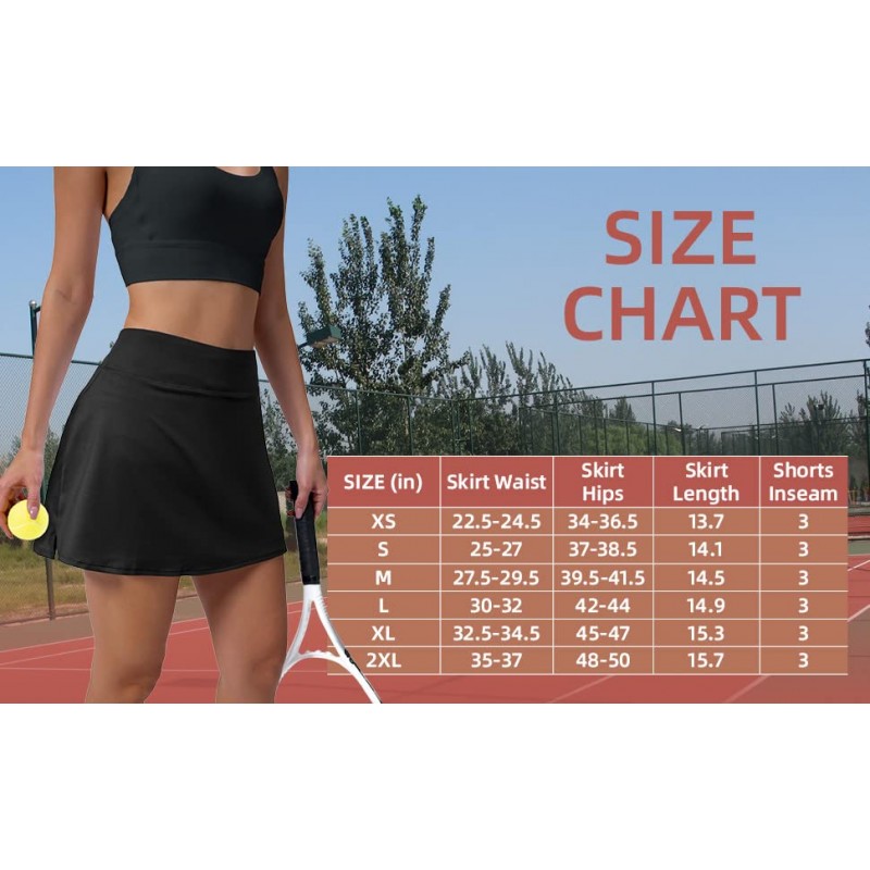 여성용 운동용 테니스 스커트(포켓 포함) 골프 내장 Skorts 스커트(스포츠 러닝 훈련용 여성용)