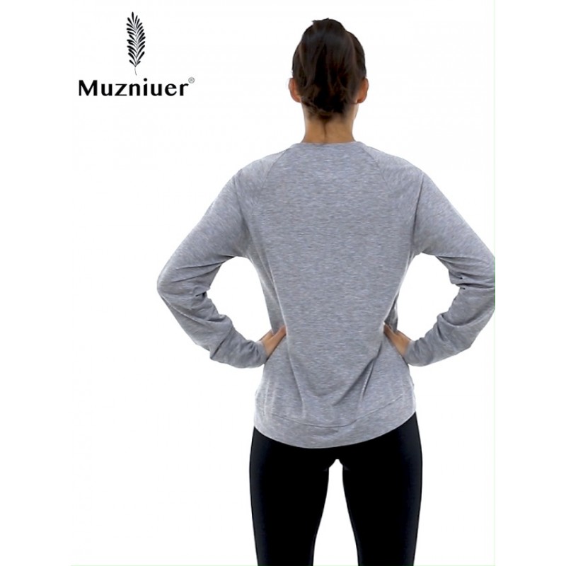 Muzniuer Womens 긴 소매 운동 셔츠-여성용 긴 소매 셔츠 요가 스포츠 러닝 셔츠 운동 탑