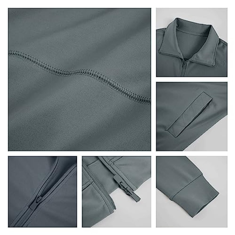 Cicy Bell 여성용 풀 지퍼 운동 운동 재킷 주머니가 있는 캐주얼 러닝 스포츠웨어