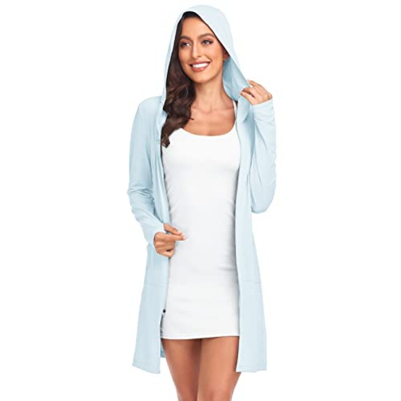 DAYOUNG Womens UPF 50+ UV 자외선 차단 러닝 하이킹 야외 성능 긴 소매 후디 티셔츠