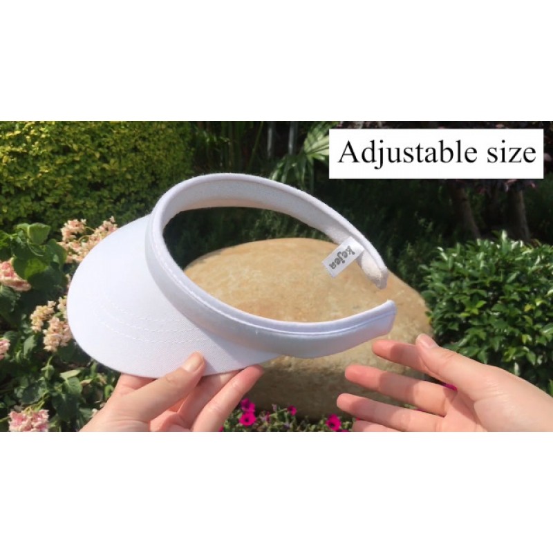 3 팩 스포츠 선 바이저 모자 여성 남성 바이저 야외 골프 비치 모자에 조정 가능한 클립