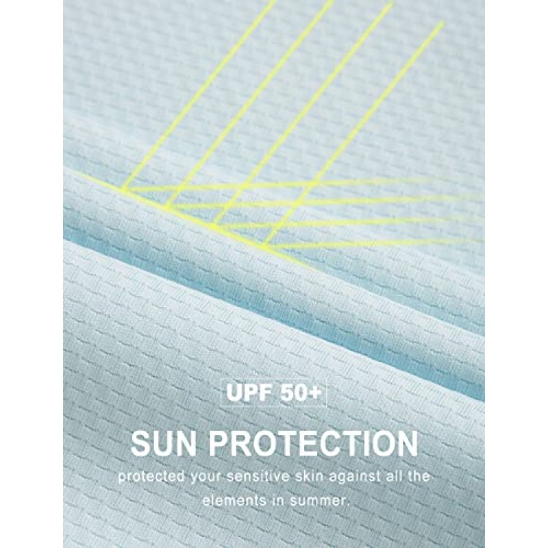 Libin 여성용 긴 소매 골프 셔츠 하프 지퍼 운동 셔츠 Quick Dry UPF 50+ Sun Protection 운동 하이킹 탑