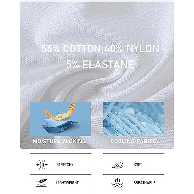 MoFiz 여성용 폴로 셔츠 포켓이 있는 반팔 모이스처 위킹 골프 셔츠 Quick Dry Collared 1/4 지퍼 테니스 셔츠