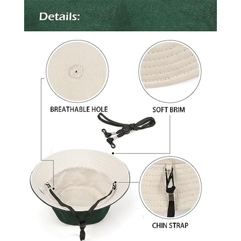 Zylioo Oversize XXL 100% 코튼 버킷 모자, 가역 트렌디 어부 모자, 양면 착용 낚시 여름 태양 모자