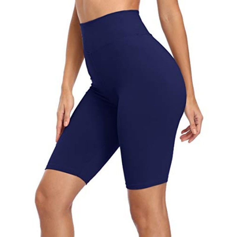 VESHINE 여성용 하이 웨이스트 운동 반바지/요가 카프리 바이커 요가 러닝 압축 운동 반바지 레깅스