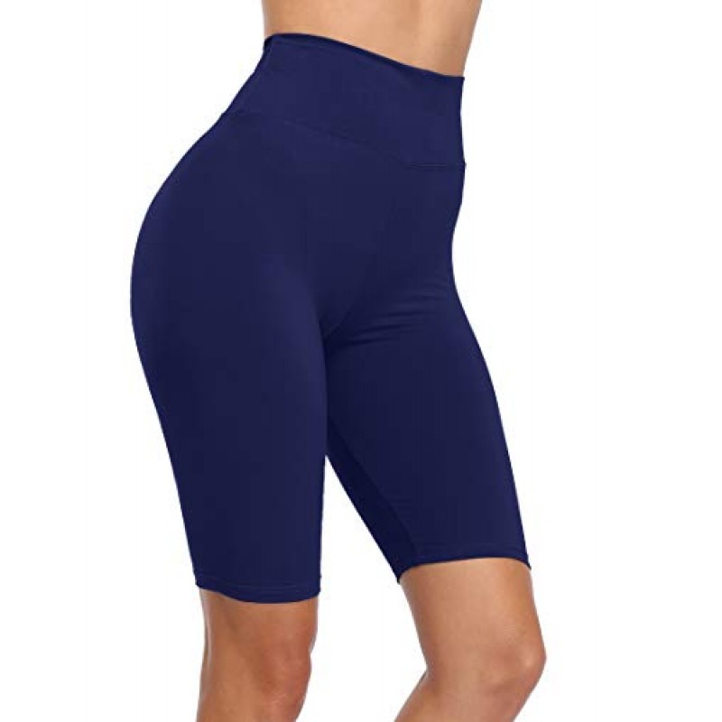 VESHINE 여성용 하이 웨이스트 운동 반바지/요가 카프리 바이커 요가 러닝 압축 운동 반바지 레깅스