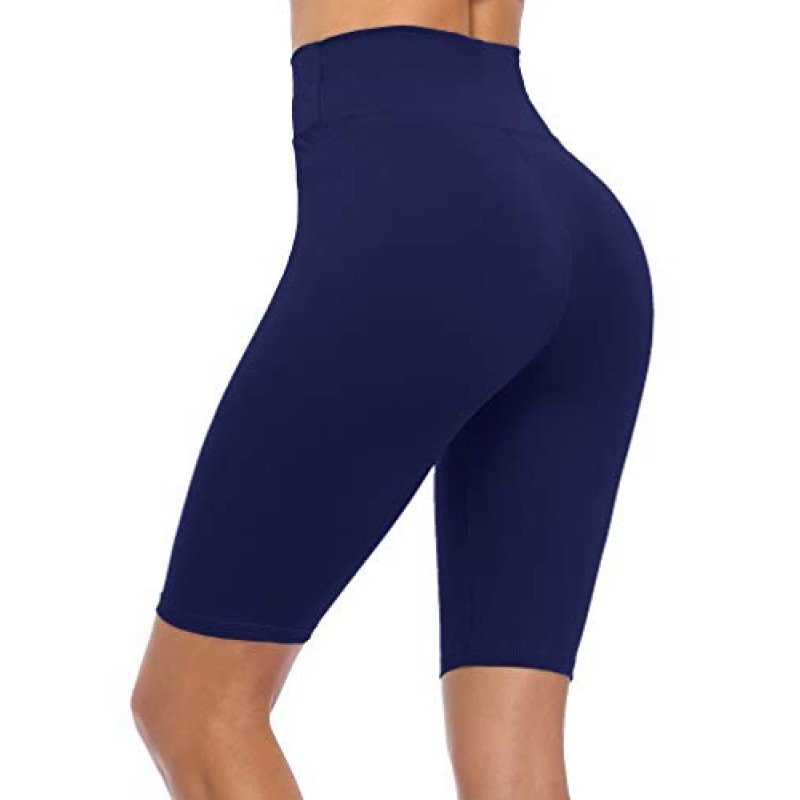 VESHINE 여성용 하이 웨이스트 운동 반바지/요가 카프리 바이커 요가 러닝 압축 운동 반바지 레깅스