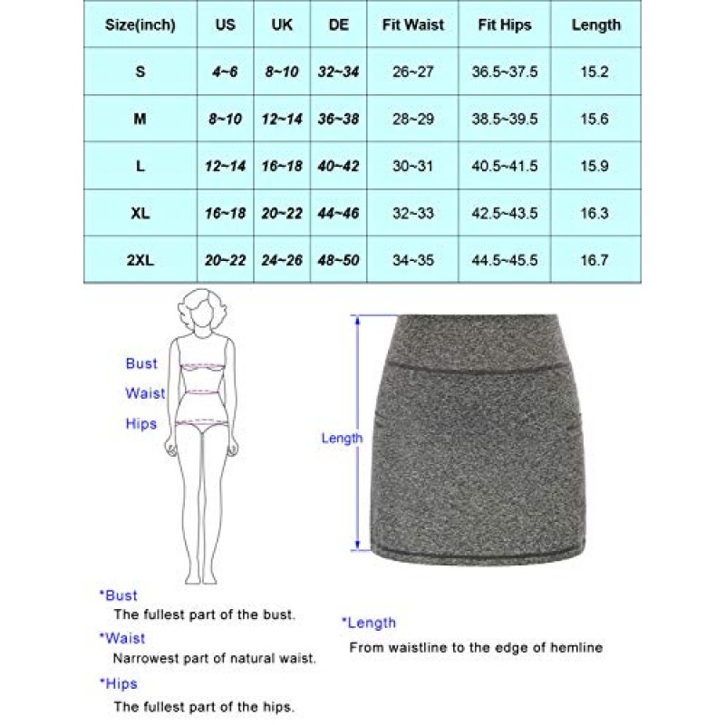 JACK SMITH 테니스 골프 스포츠 운동용 포켓이 있는 여성용 활성 운동 스커트 운동 스커트