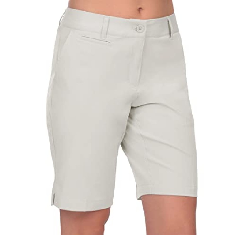 Lesmart 여성용 골프 반바지 경량 스트레치 편안한 핏 무릎 길이 여성용 버뮤다 반바지