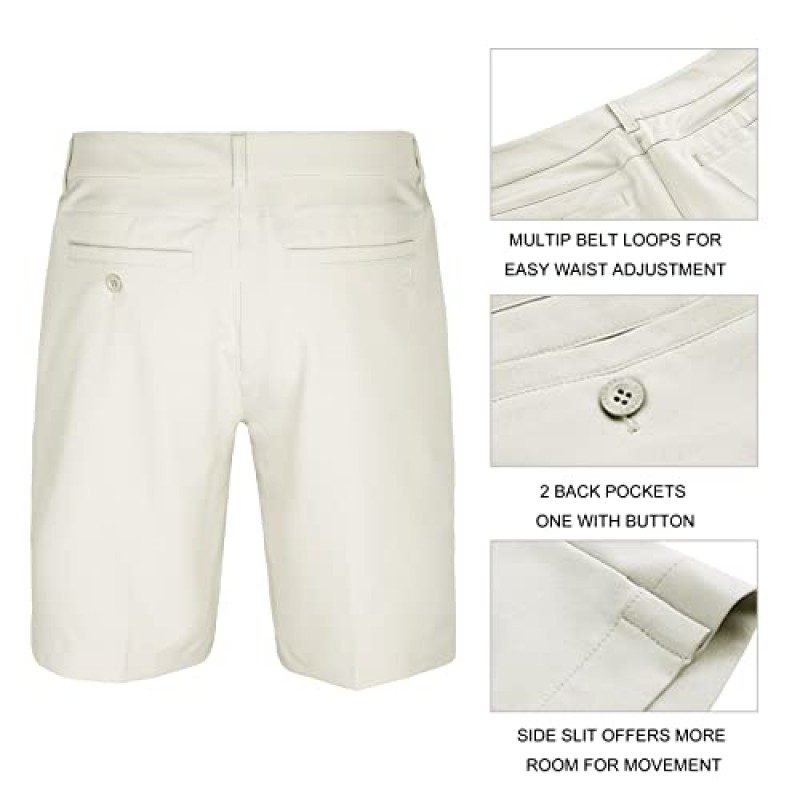 Lesmart 여성용 골프 반바지 경량 스트레치 편안한 핏 무릎 길이 여성용 버뮤다 반바지