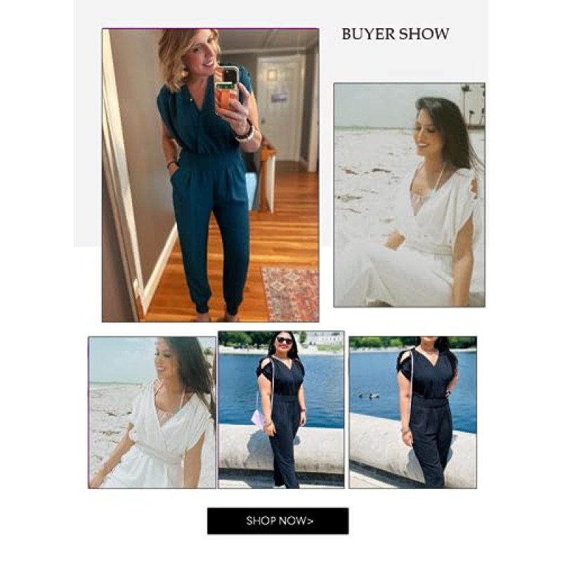Dokotoo Jumpsuit for Womens Dressy Casual 2023 여름용 원피스 Romper 콜드 숄더 의상