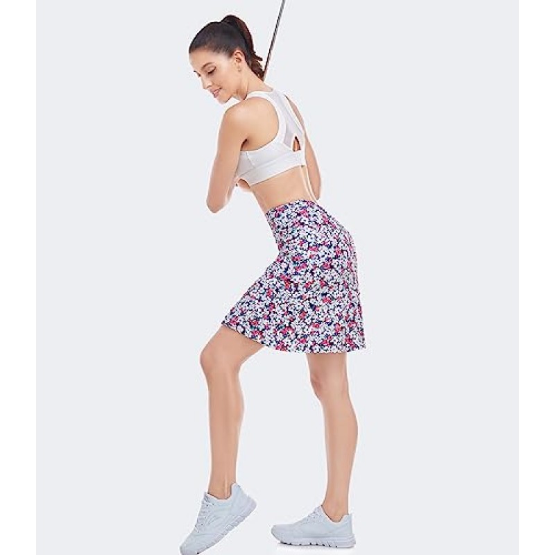 여성용 골프 스커트 스커트 포켓이 있는 스커트 미디 테니스 여름 스커트