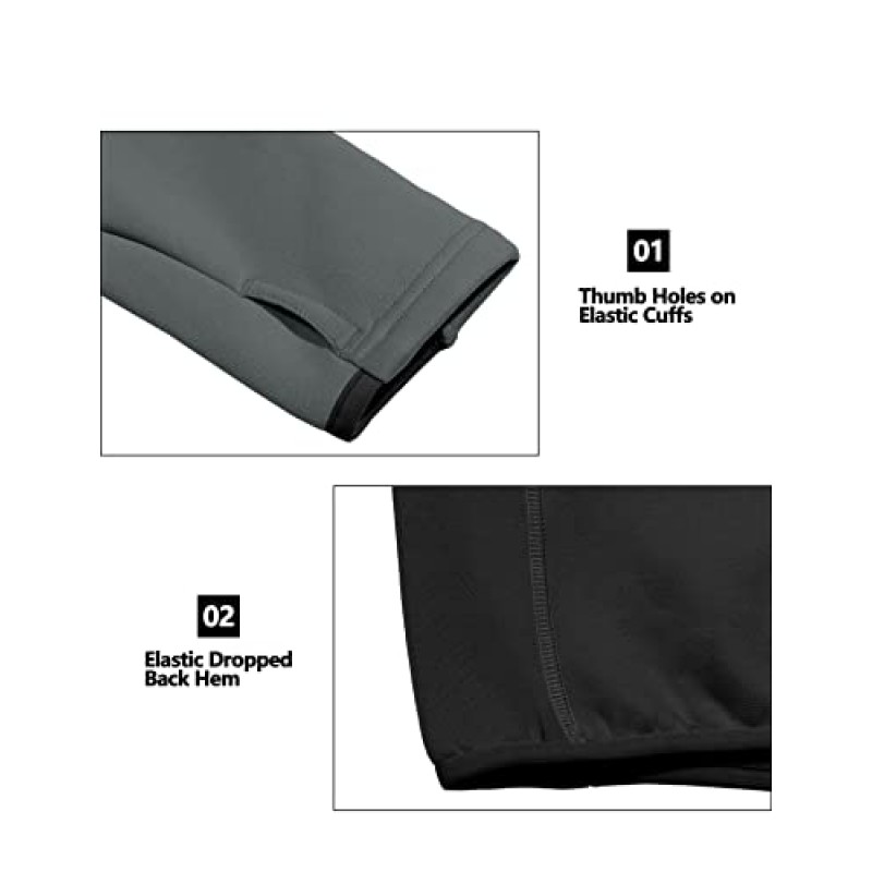 Little Donkey Andy 여성용 경량 따뜻한 스트레치 골프 재킷 풀 지퍼 열 하이브리드 썸홀 러닝 하이킹 트랙 재킷