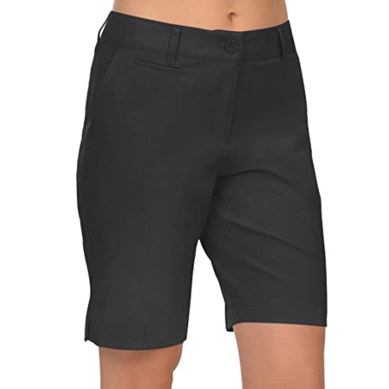 Lesmart 여성용 골프 반바지 경량 스트레치 편안한 핏 무릎 길이 여성용 버뮤다 반바지