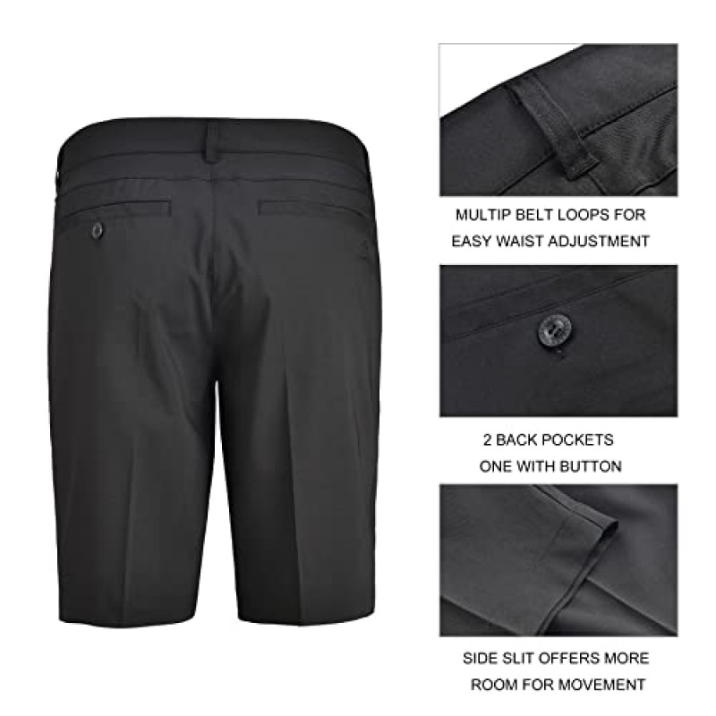 Lesmart 여성용 골프 반바지 경량 스트레치 편안한 핏 무릎 길이 여성용 버뮤다 반바지