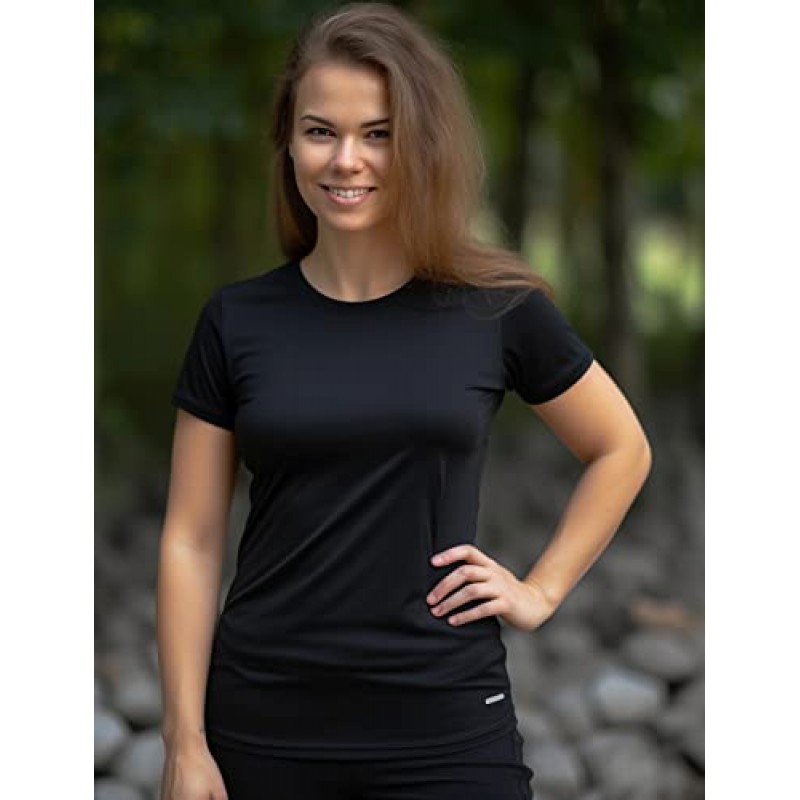 여성용 반팔 러닝 셔츠 UPF 50+ 자외선 차단 SPF 빠른 건조 운동 운동 티셔츠