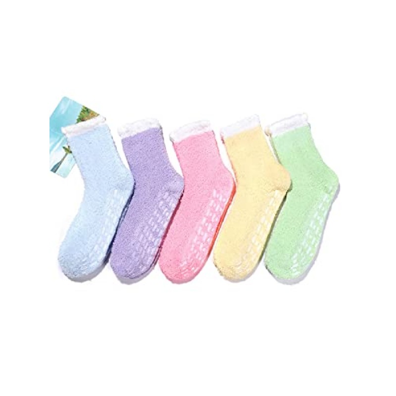 Century Star Womens 퍼지 양말 그립 포함 병원 미끄럼 방지 슬리퍼 양말 아늑한 크리스마스 선물 운동 따뜻한 그리퍼 양말